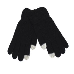 Solid color touch phone knit insulated gloves